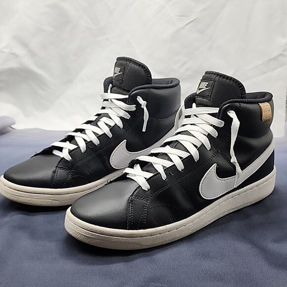 ●NIKE●STYLE : COURT ROYAL 2 MID SNEAKERS IN BLACK ⚫️ IN GUC MENS 11.5 ☆AWESOME☆ - Picture 1 of 16